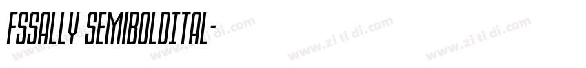 FSSally SemiBoldItal字体转换